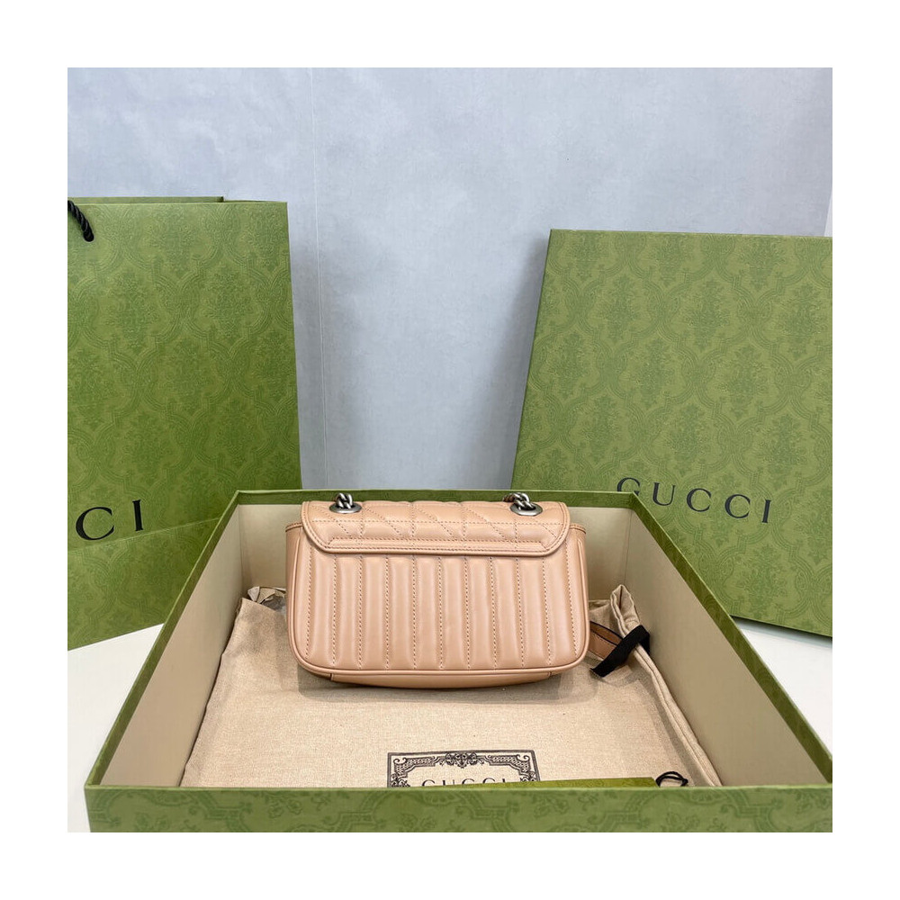 Gucci GG Marmont Mini Shoulder Bag Beige