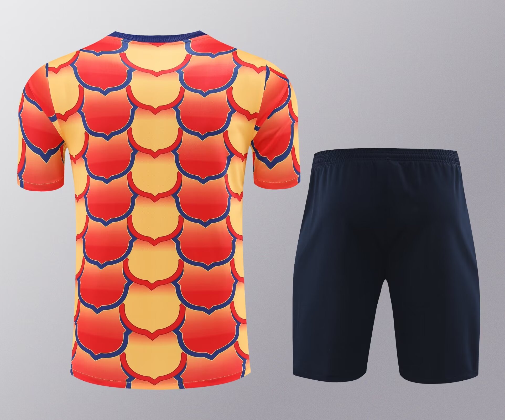 2024/2025 Barcelona pre-match training Yellow-Red Shirt+Shorts 1:1 Thai Quality