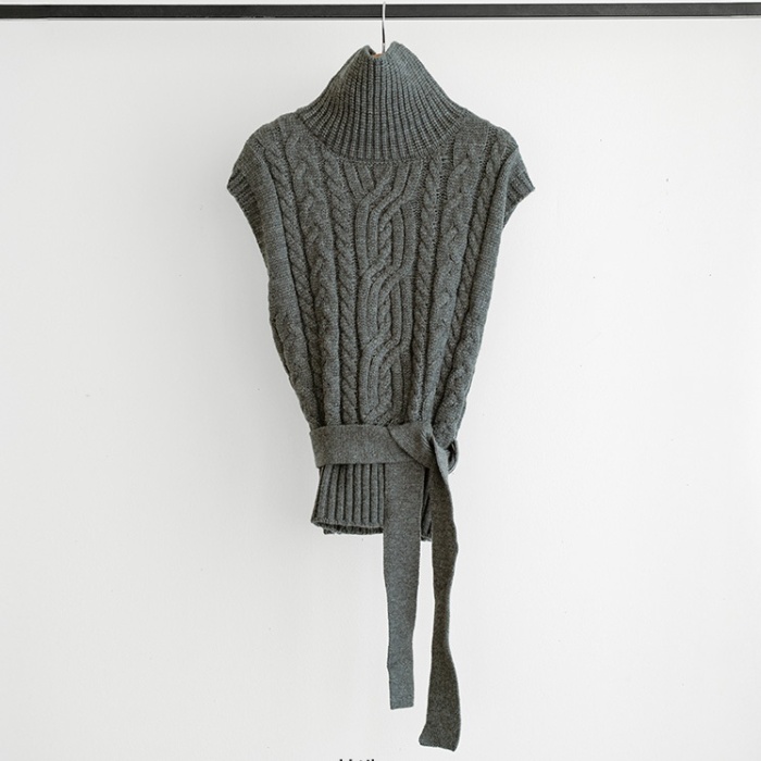 Knitted loose waistcoat Korean style sweater for women