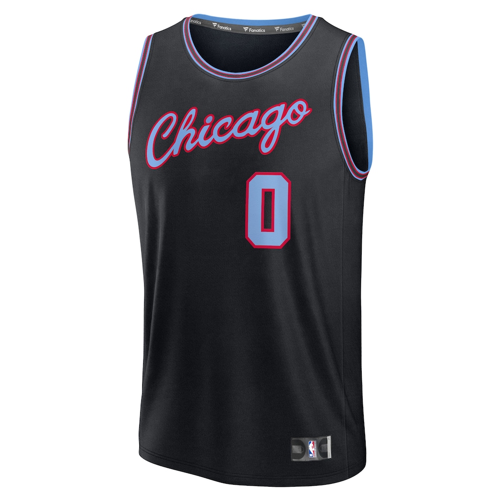Youth Chicago Bulls Coby White Fanatics Black 2025/26 City Edition Fastbreak Jersey
