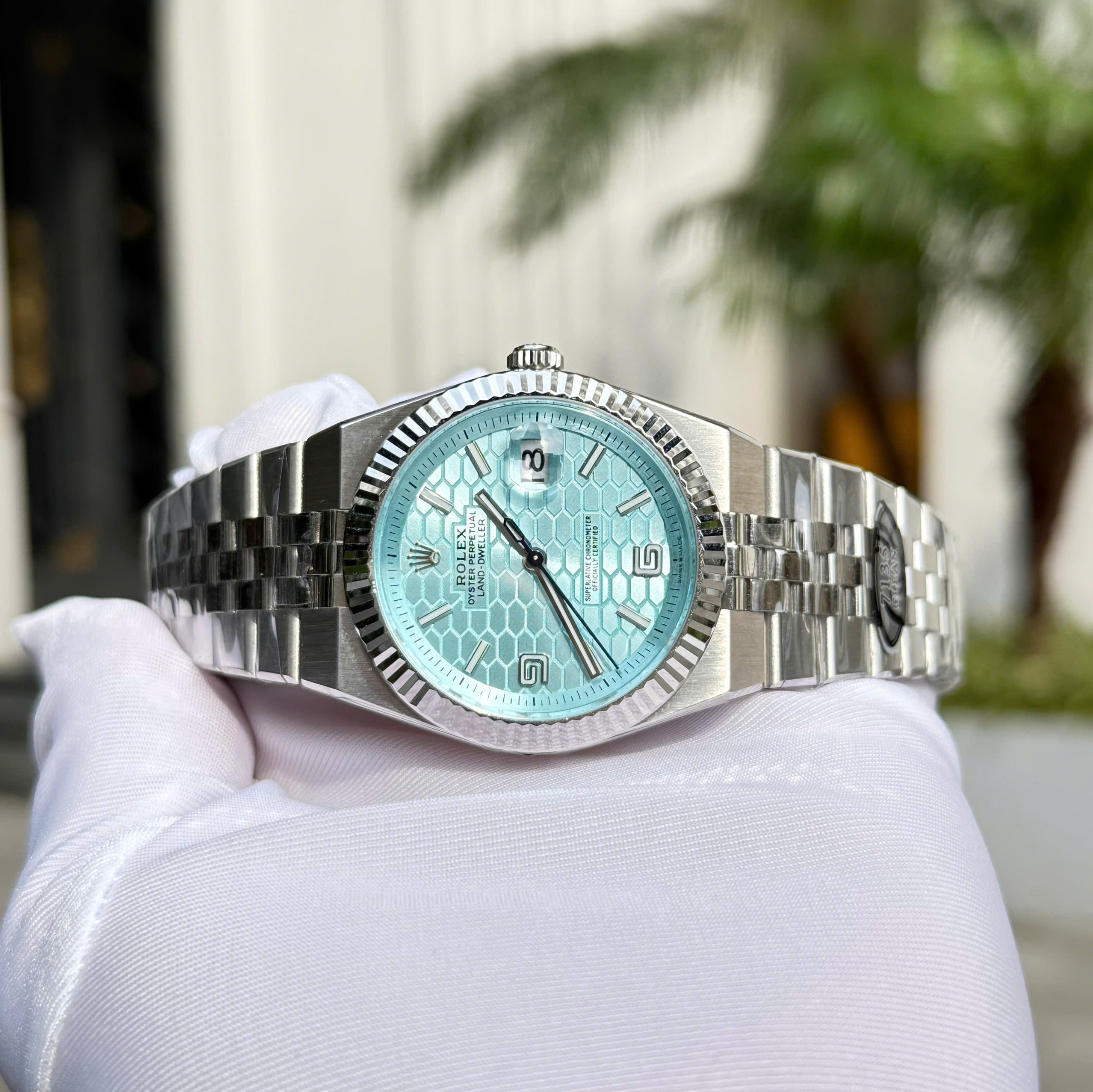 [Superclone] Rolex Land-Dweller 36mm Ice-Blue Dial Flat Jubilee 127236