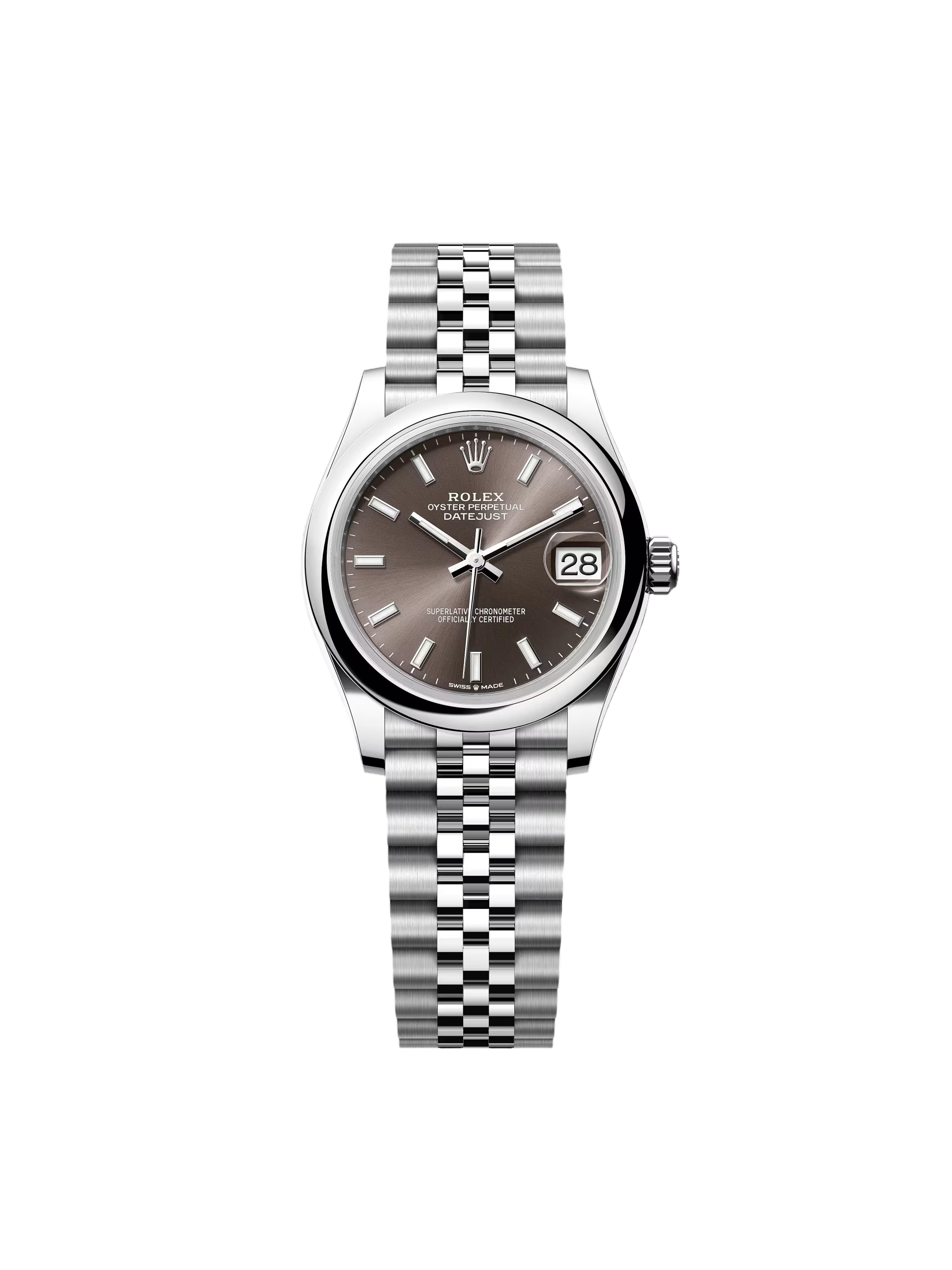 Rolex Datejust m278240-0009/0010 31mm Dark Grey Domed Bezel Oyster Oystersteel