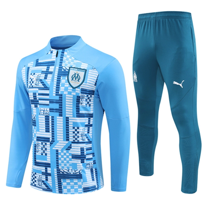 2024-25 Marseille light blue Long Sleeve Training Suit