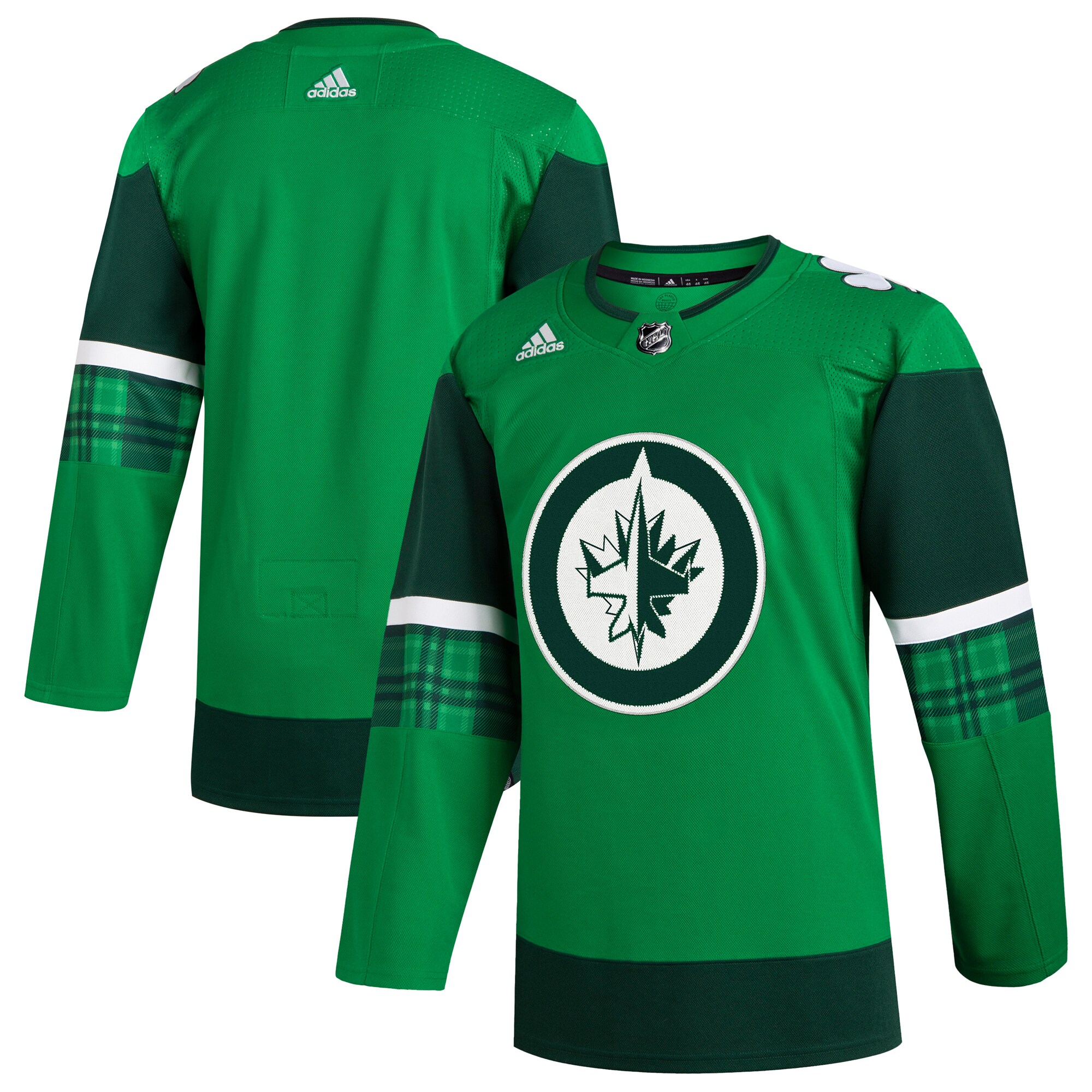 Winnipeg Jets adidas 2023 St. Patrick’s Day Primegreen Authentic Jersey – Kelly Green