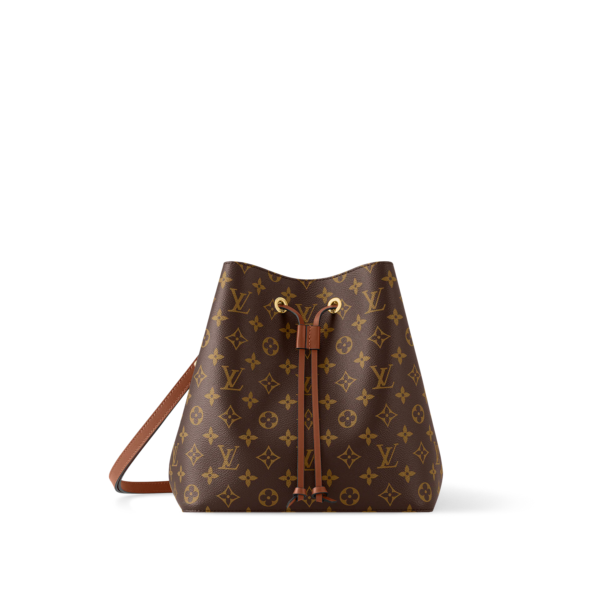 Louis Vuitton Luxury Monogram Canvas And Leather Handbag Neonoe Caramel