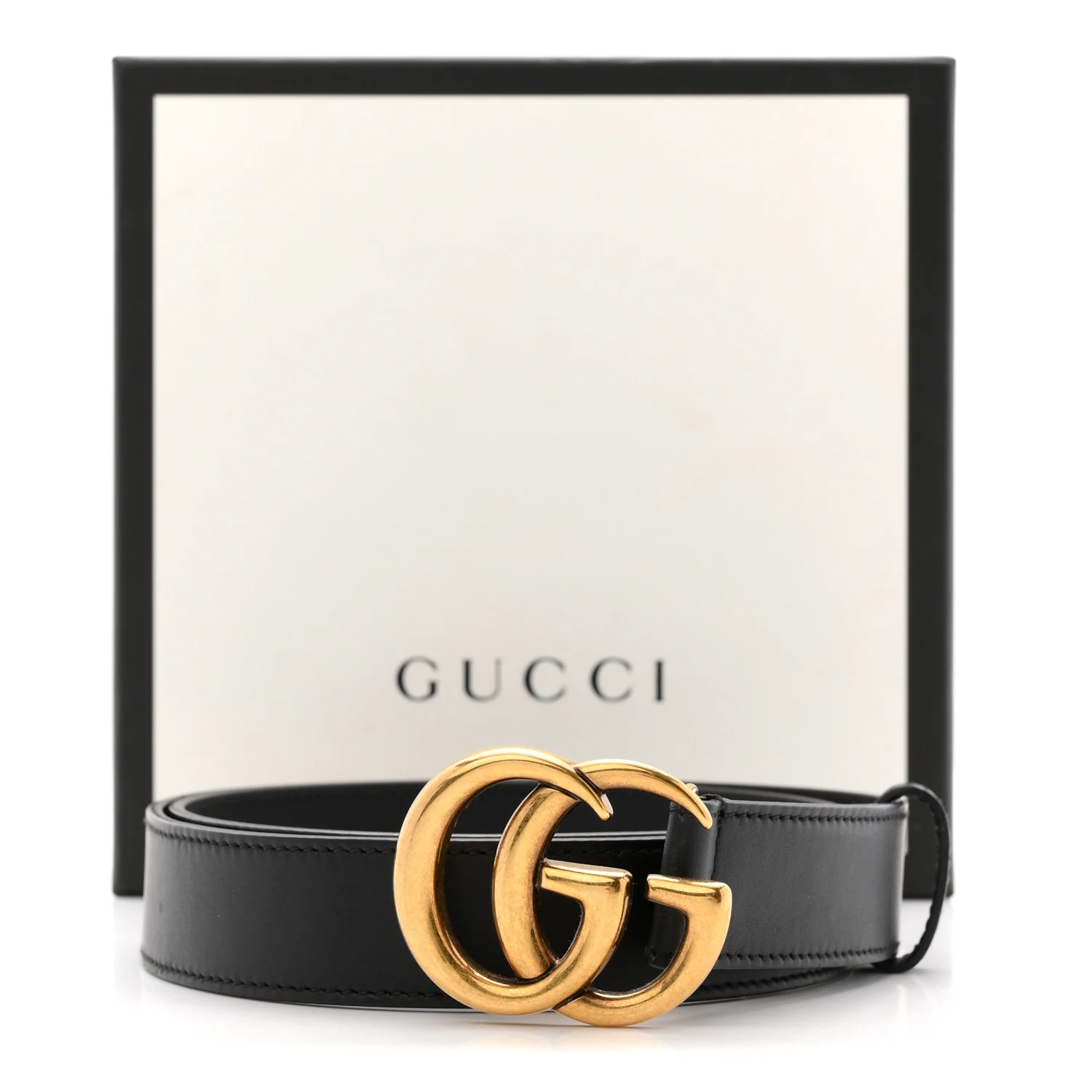 Calfskin Double G 30mm Belt 80 32 Black