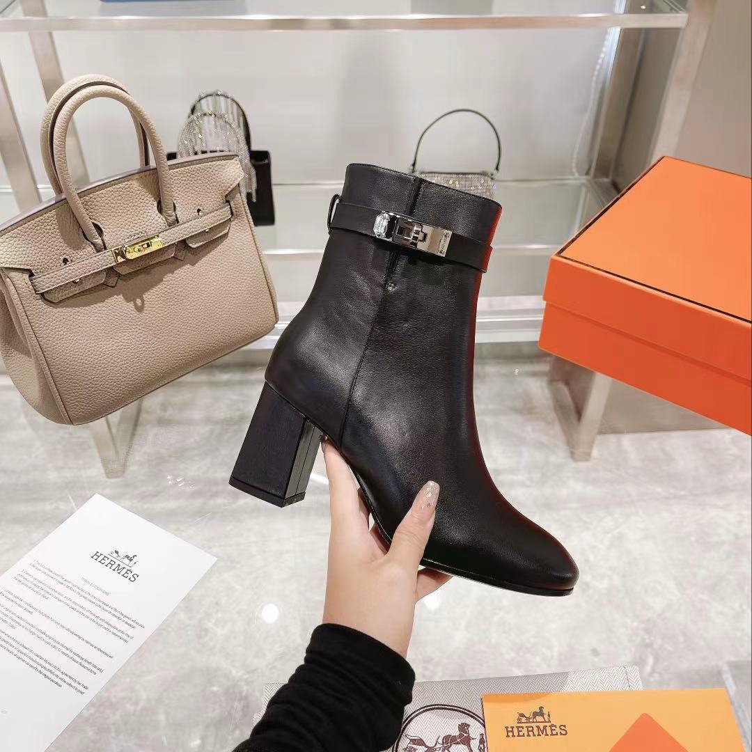 HERMES SAINT GERMAIN ANKLE BOOT BLACK