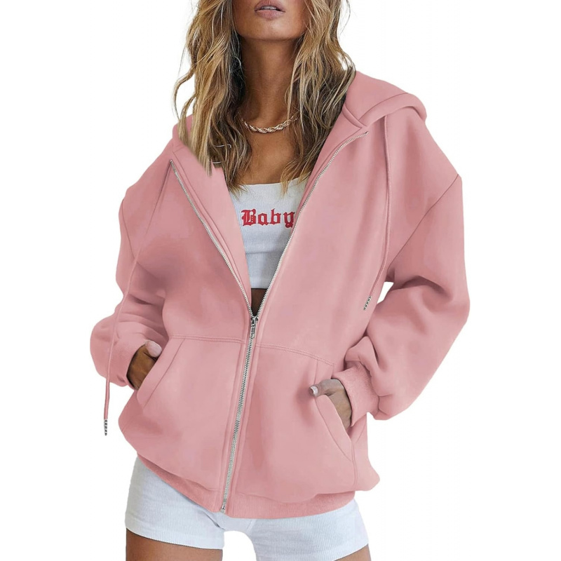 Women's 2026 Spring Zip Up Y2K Hoodies Casual Long