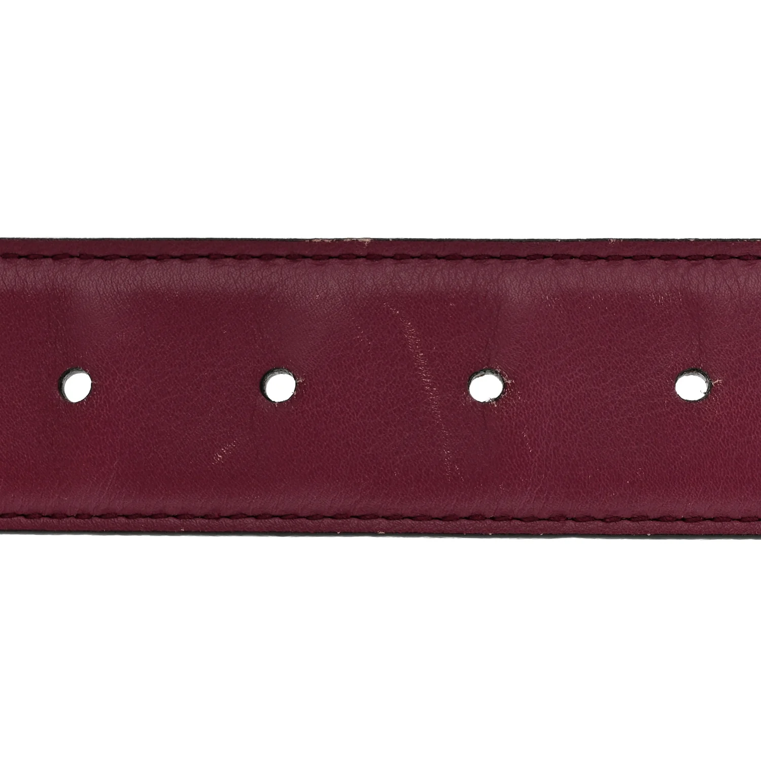 Moon Calfskin Interlocking G 37mm Belt 80 32 Glossy Pink