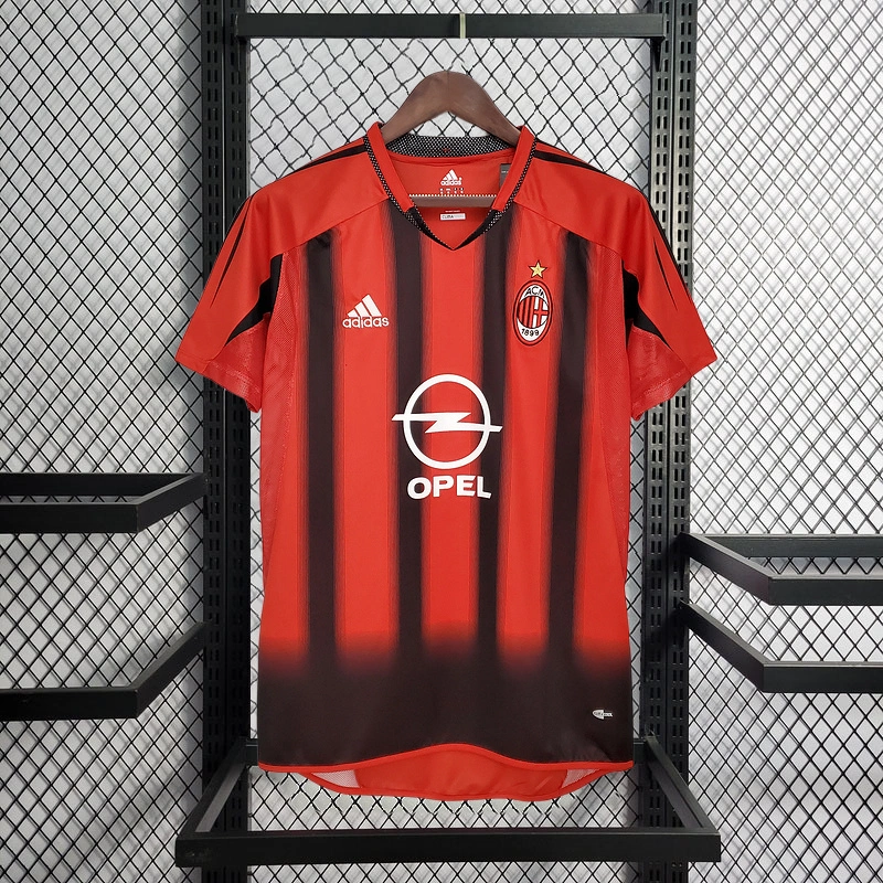 Retro 2004-05 AC Milan home KAKA MALDINI SHEVCHENKO  Football jersey retro