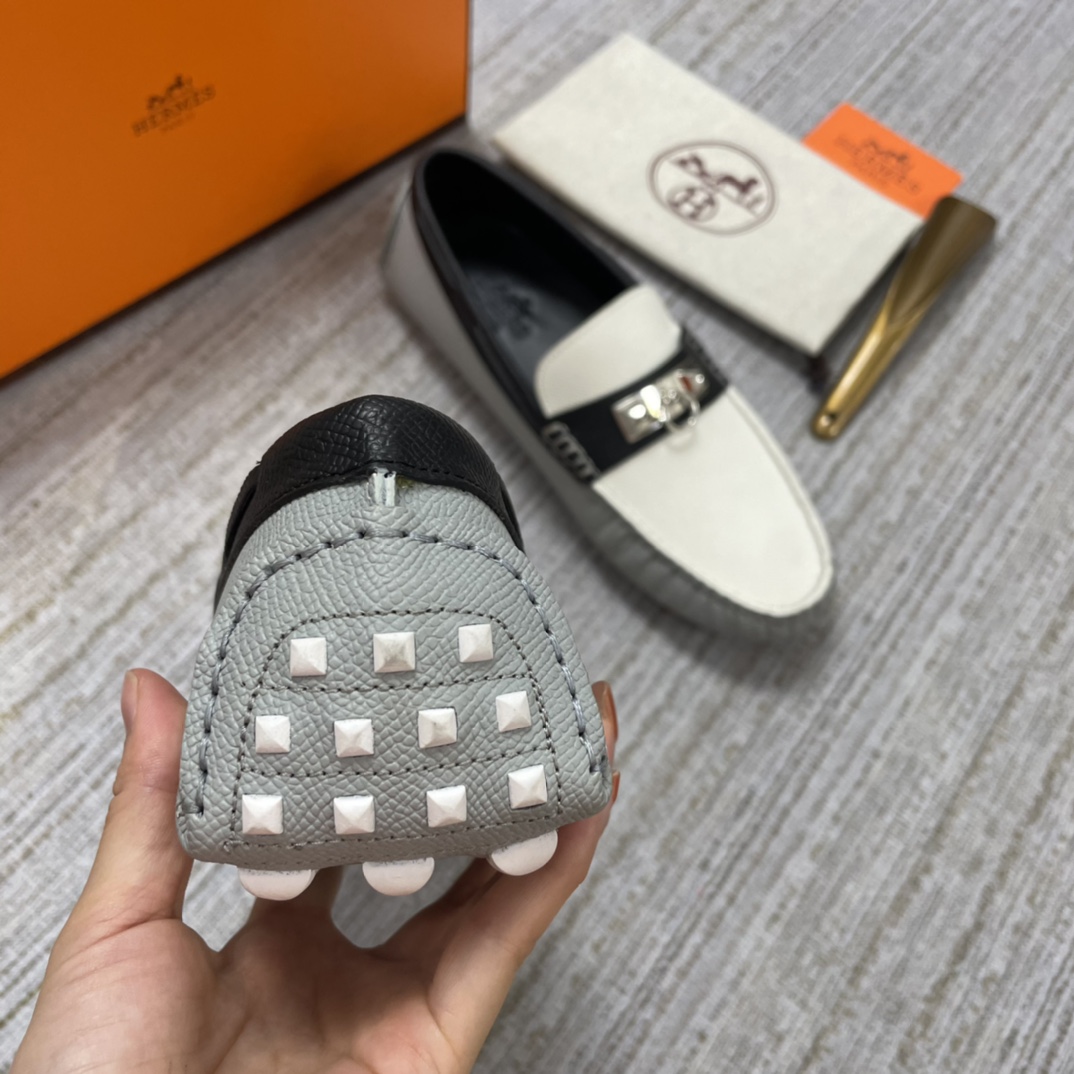HERMES IRVING LOAFER GREY/WHITE