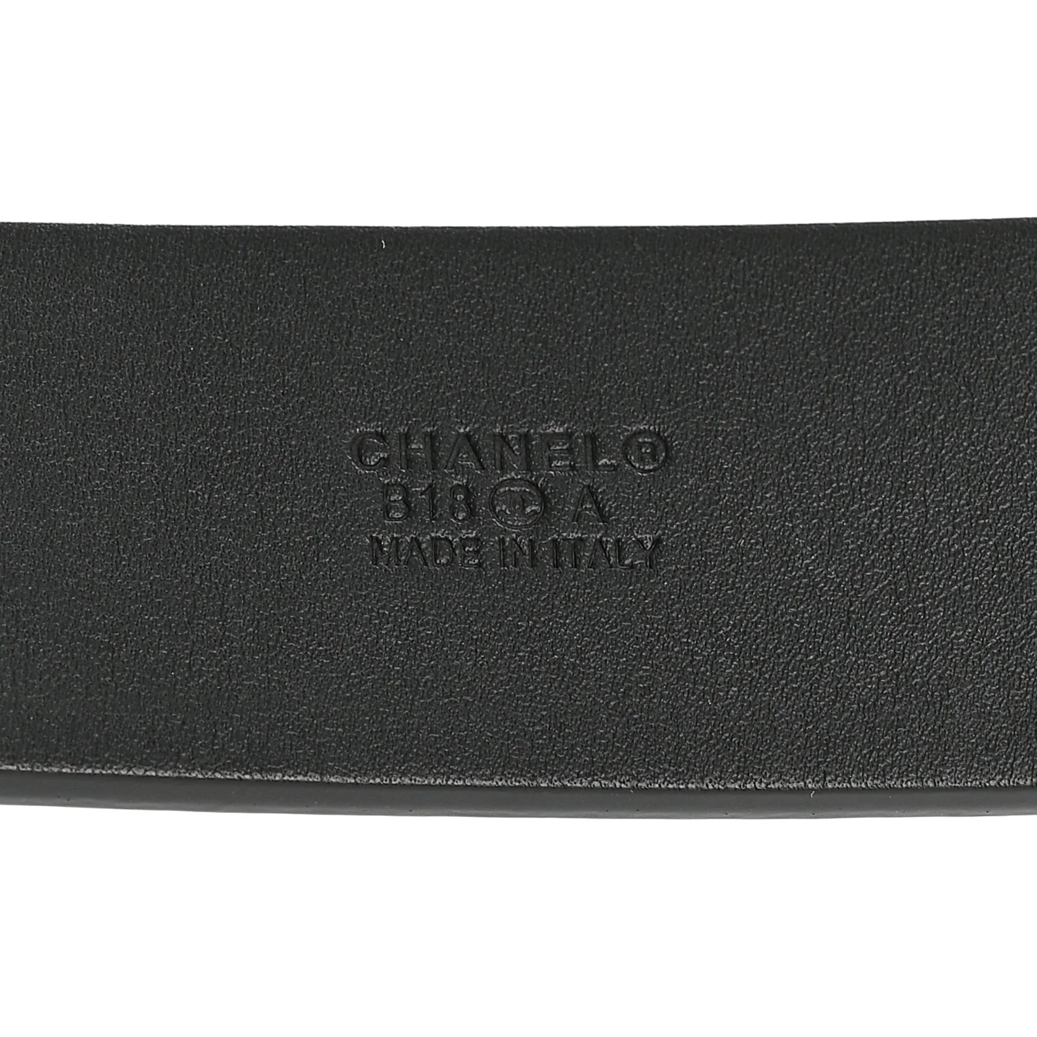 Glazed Calfskin CC Belt 90 36 Black