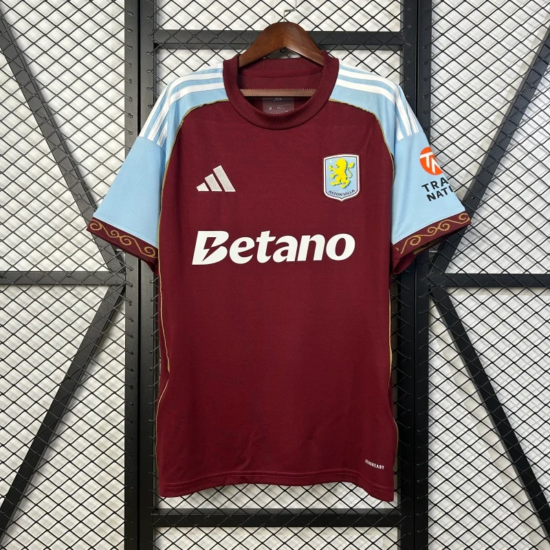 2025/2026 Premier League Aston Villa Team Home Football Jersey
