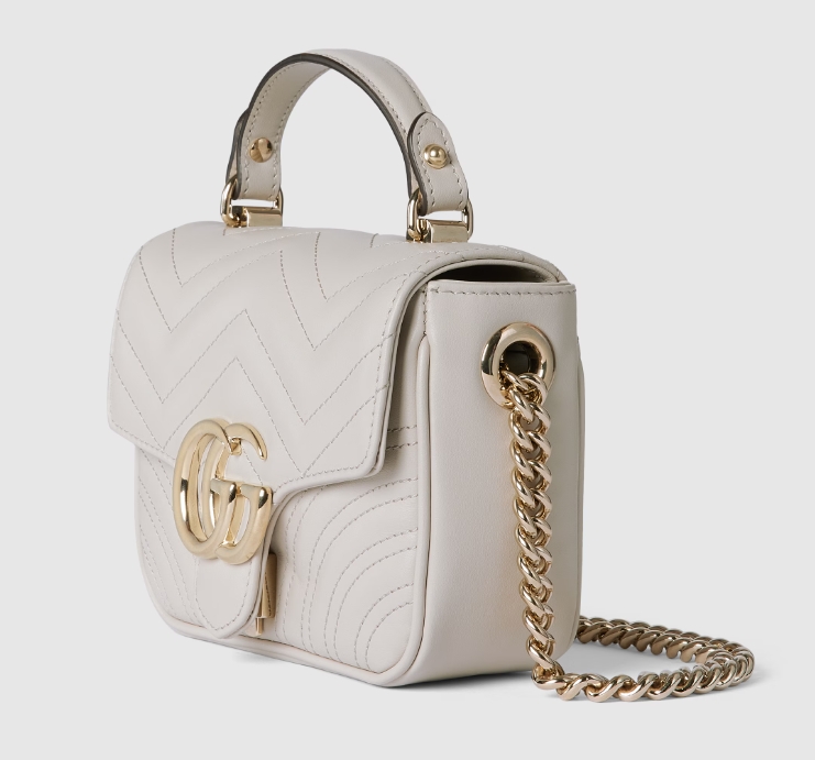 GG MARMONT MINI TOP HANDLE BAG-Grey-811238