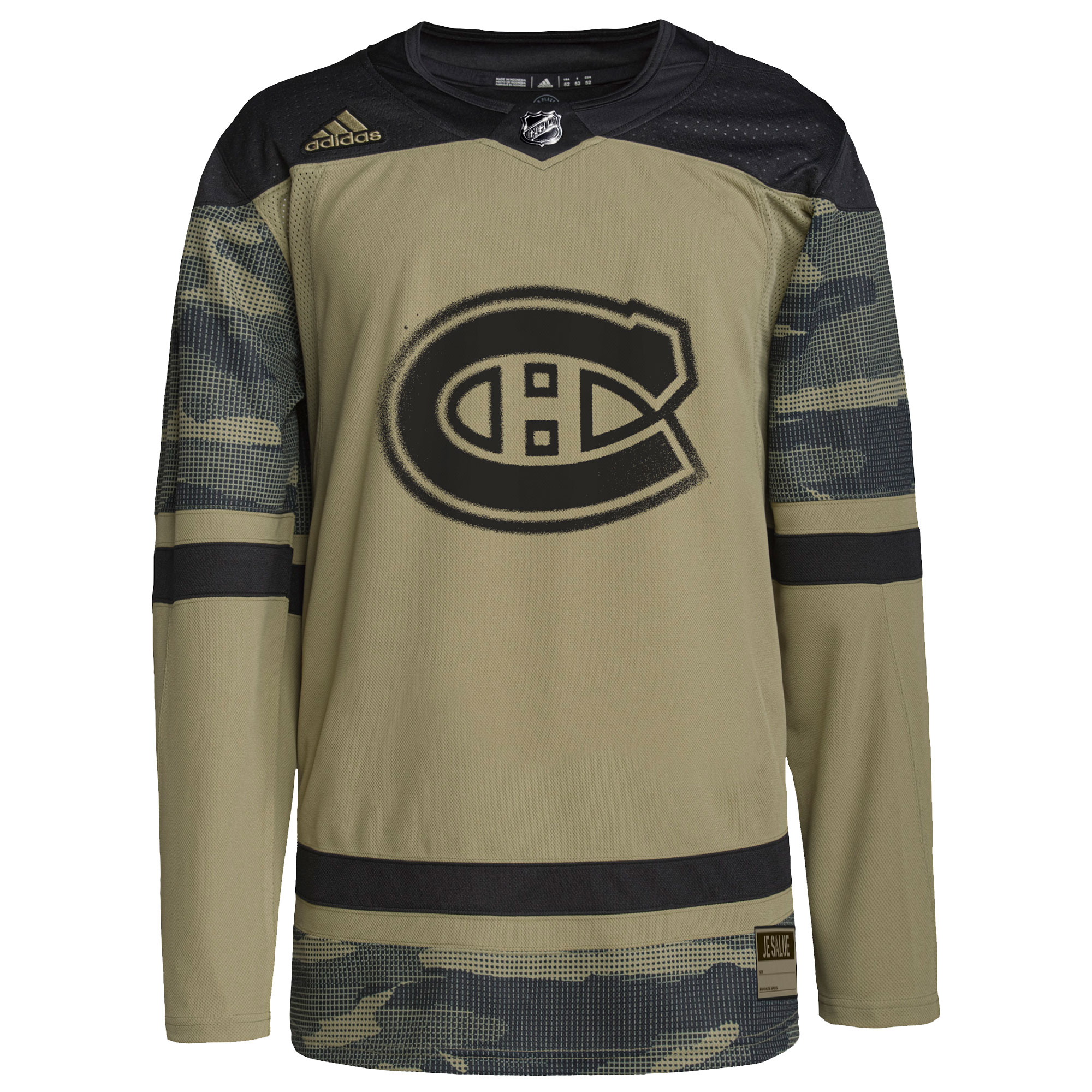 Montreal Canadiens adidas Logo Military Appreciation Team Authentic Practice Jersey – Camo