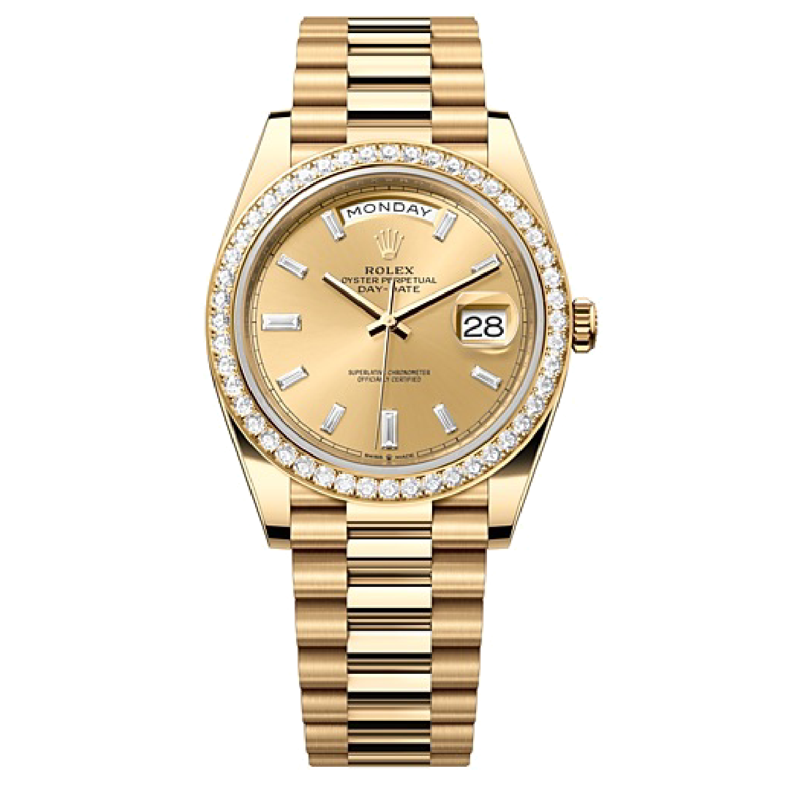 Rolex DAY-DATE Oyster, 40 mm, yellow gold and diamonds M228348RBR-0002