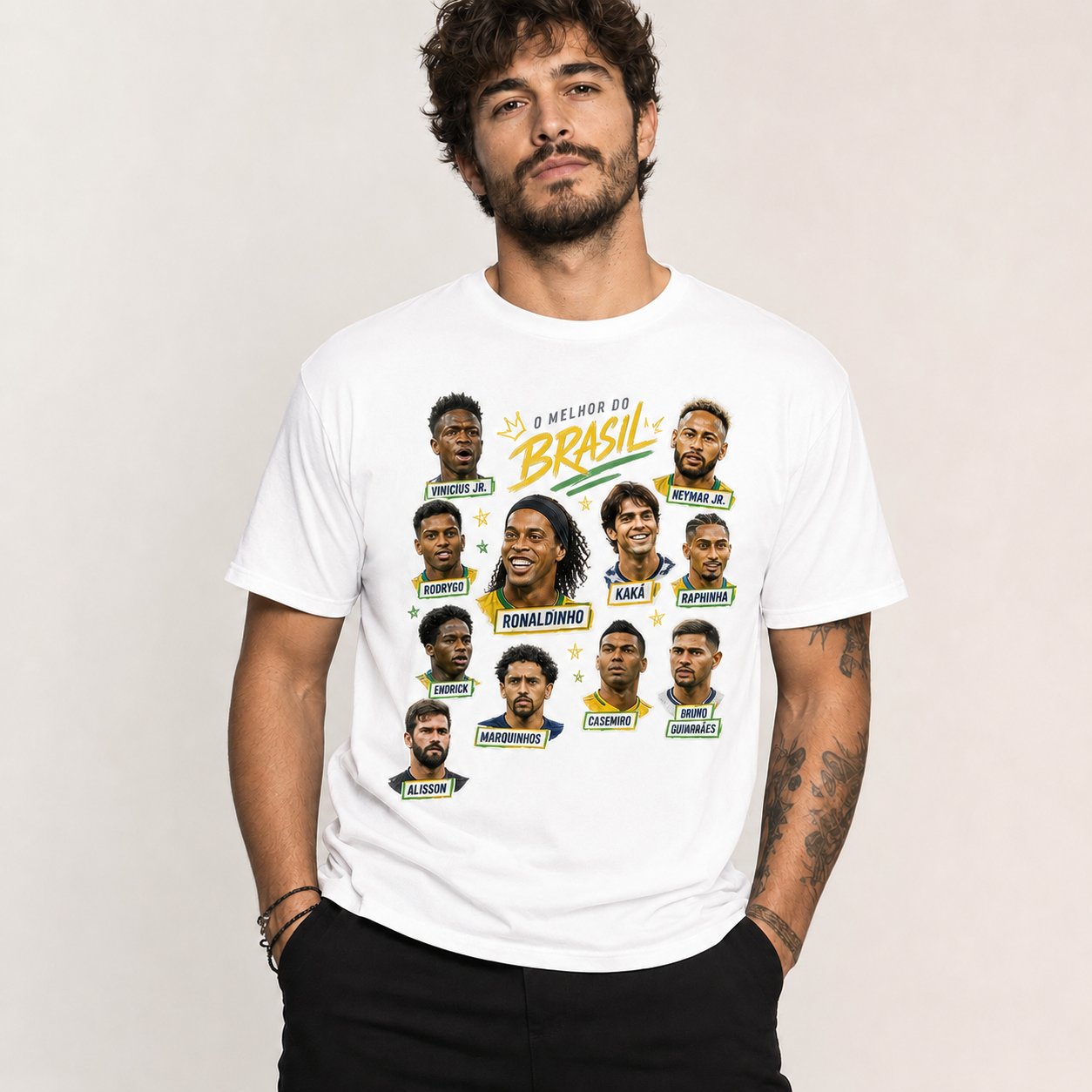 Brazilian Player Pure Cotton T-Shirt – Limited-Time Offer