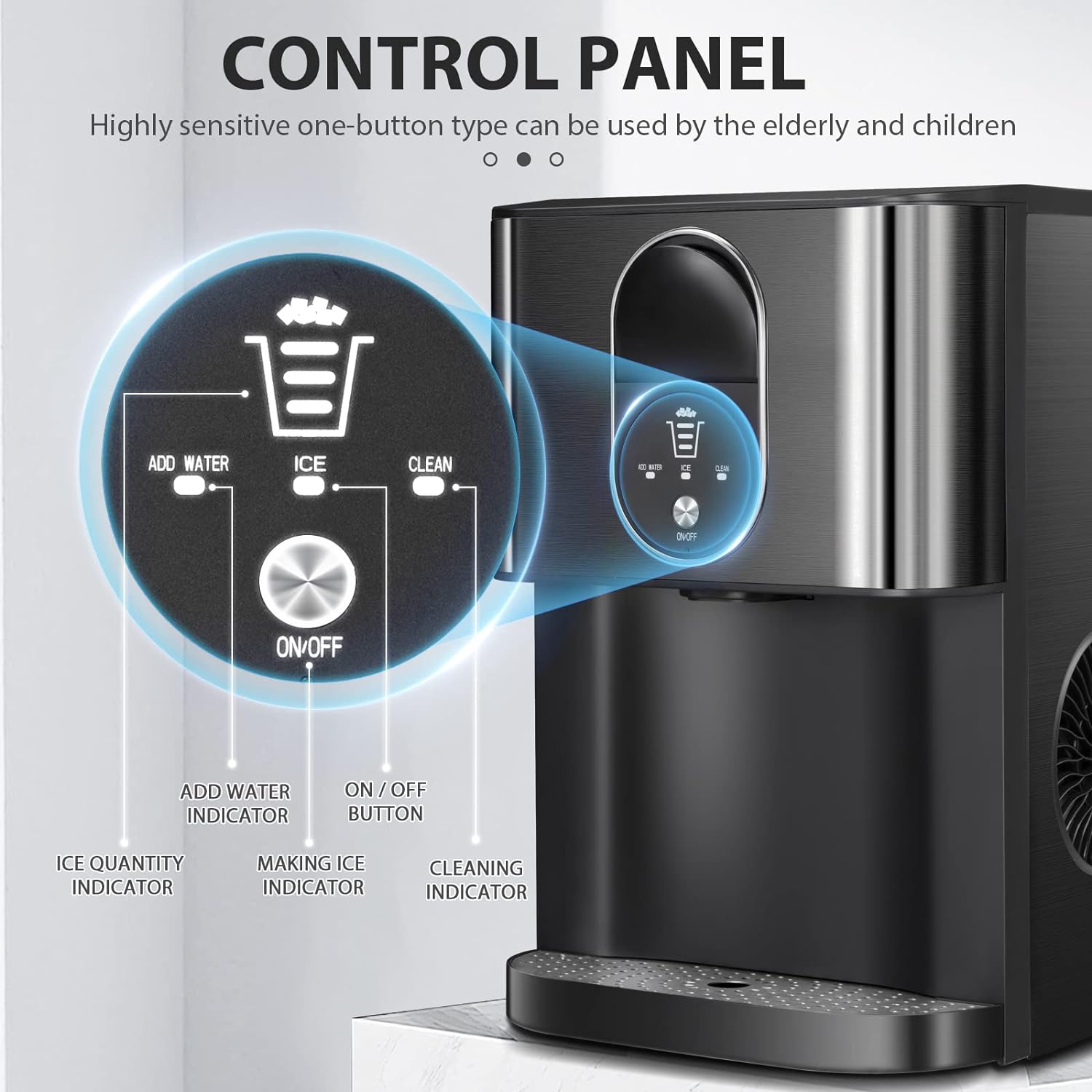 🔥Flash sale-ONLY $29.99🔥Nugget Ice Maker-44 Lbs/24H,Countertop Ice Maker with Soft Chewable Ice,OneClick