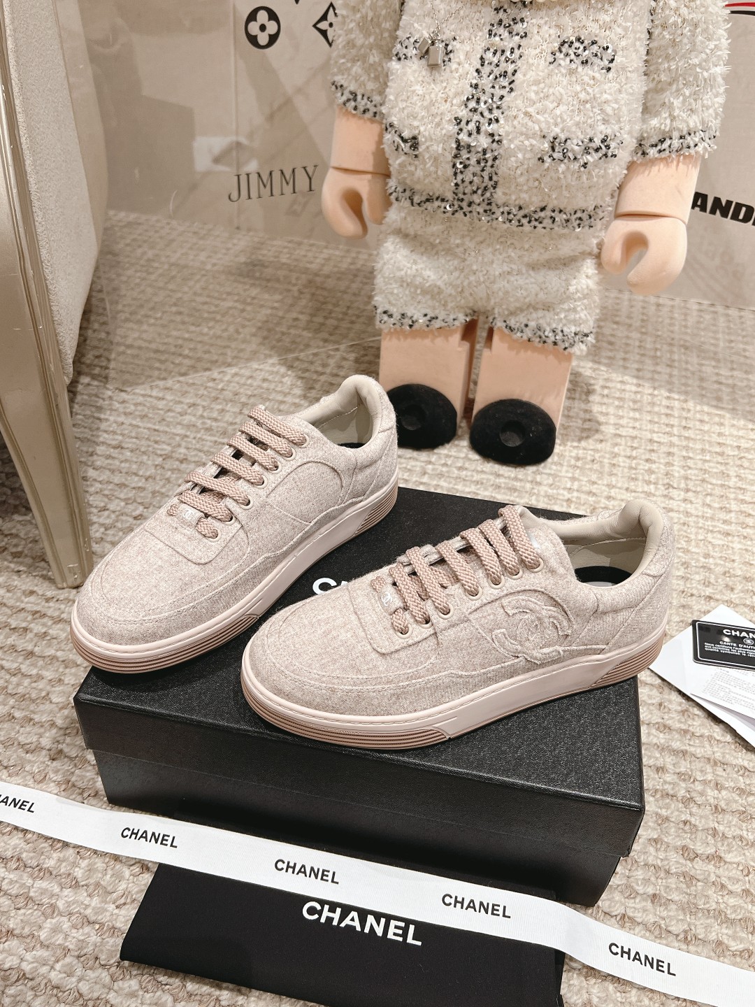 CHANEL Wool & Mixed Fibers Sneakers