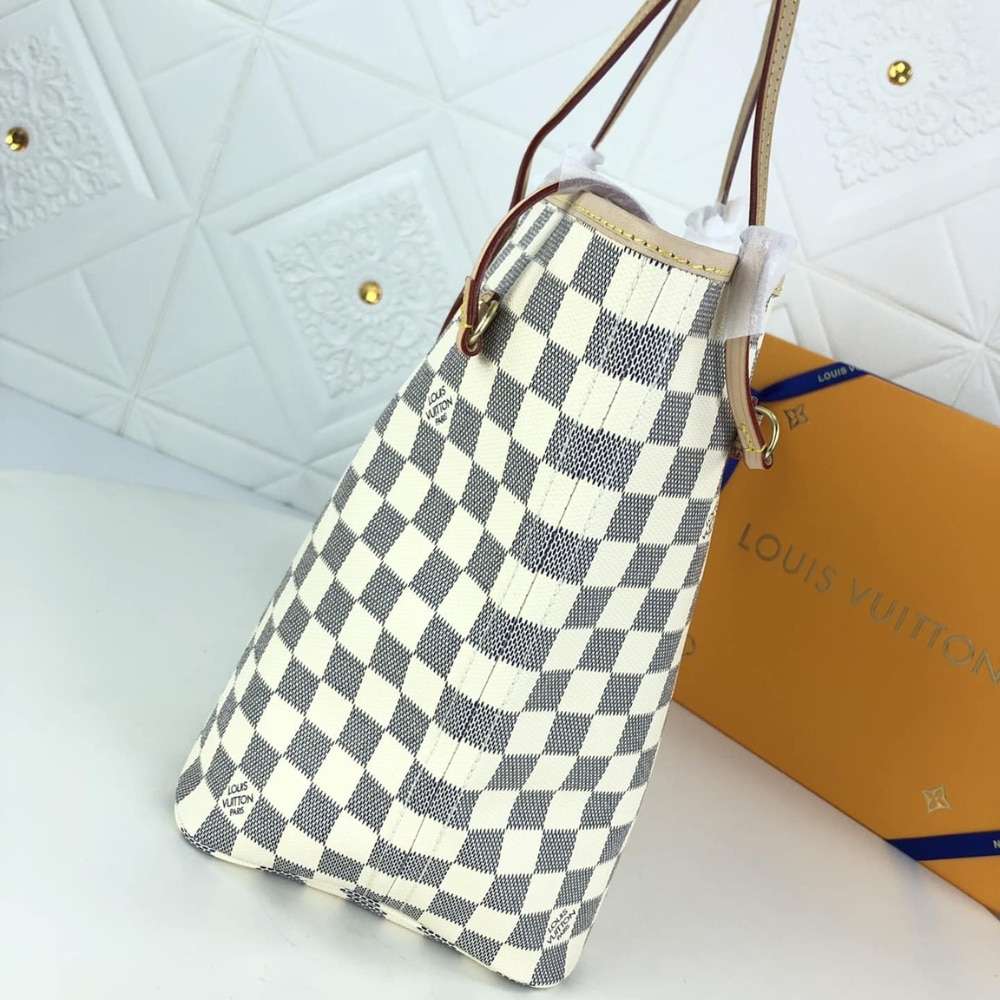 Louis Vuitton Neverfull GM Damier Azur Rose Ballerine Pink 39Cm N40601