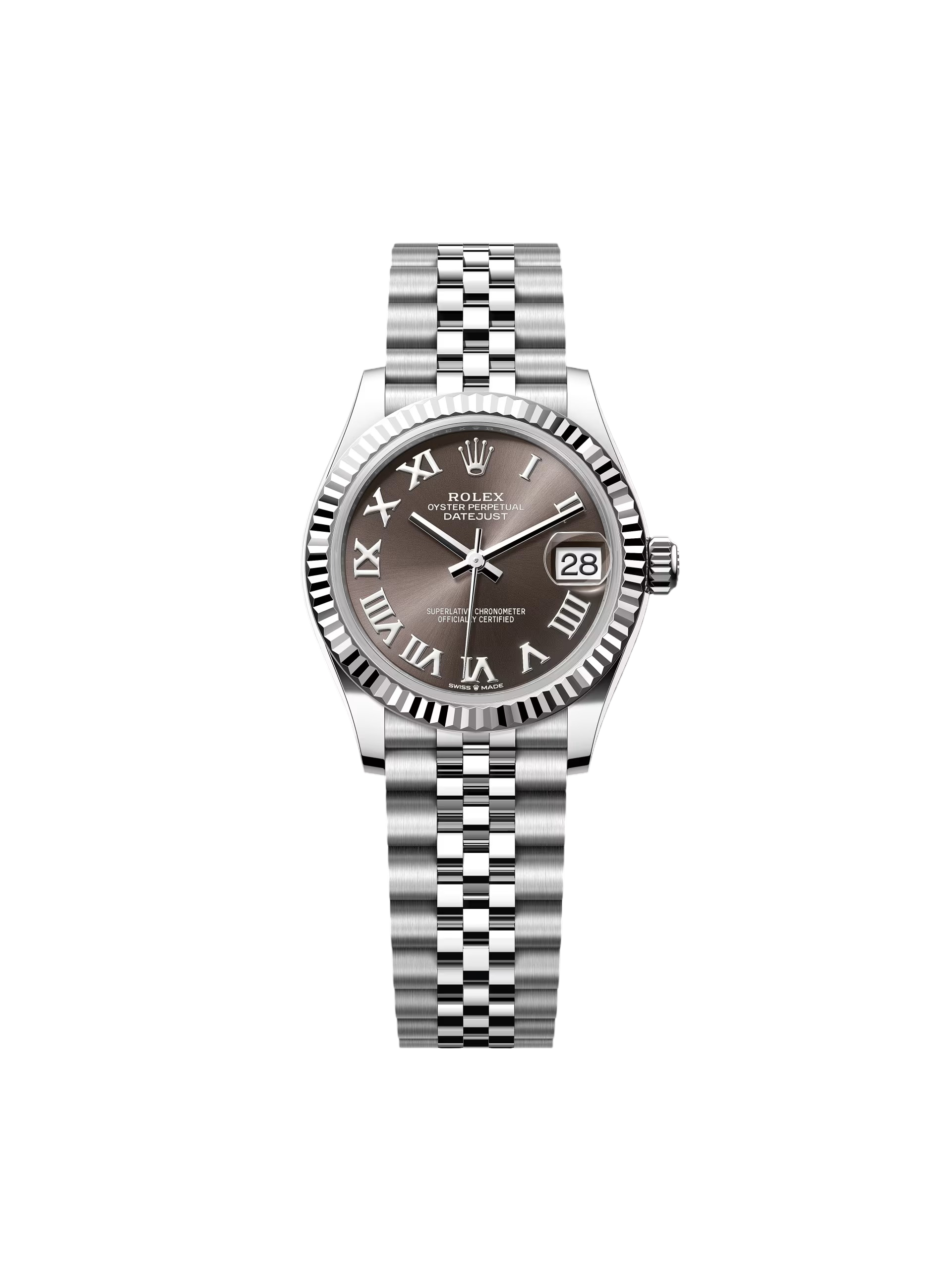 Rolex Datejust m278274-0021/0022 Dark Grey Roman 31mm Dial Oyster Watch