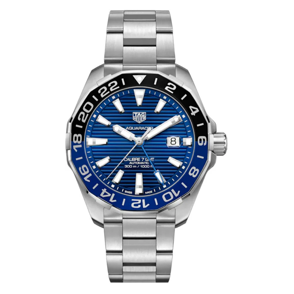 Tag Heuer Aquaracer Automatic GMT Steel WAY201T. BA0927 Blue 43mm