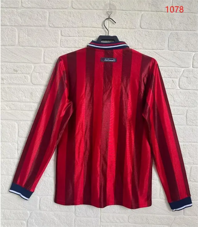 Retro 1998 England Away Long Sleeve football jersey Retro