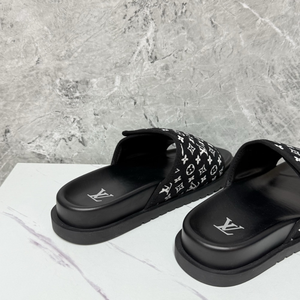 Louis Vuitton Miami Mule Mini Monogram Fabric Black 1Abftr