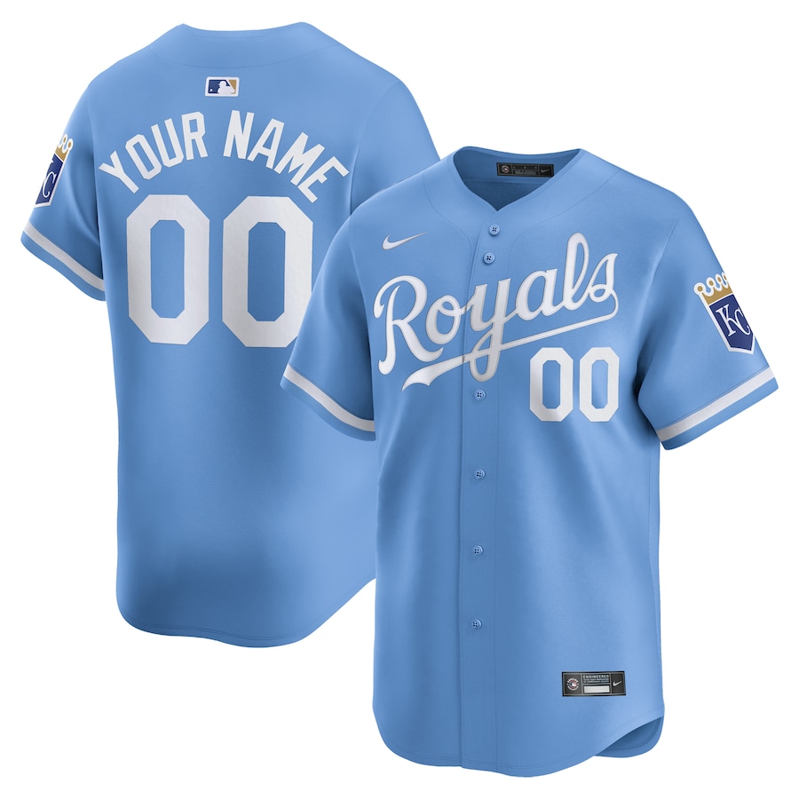 Kansas City Royals Alternate Limited Custom Jersey  Light Blue