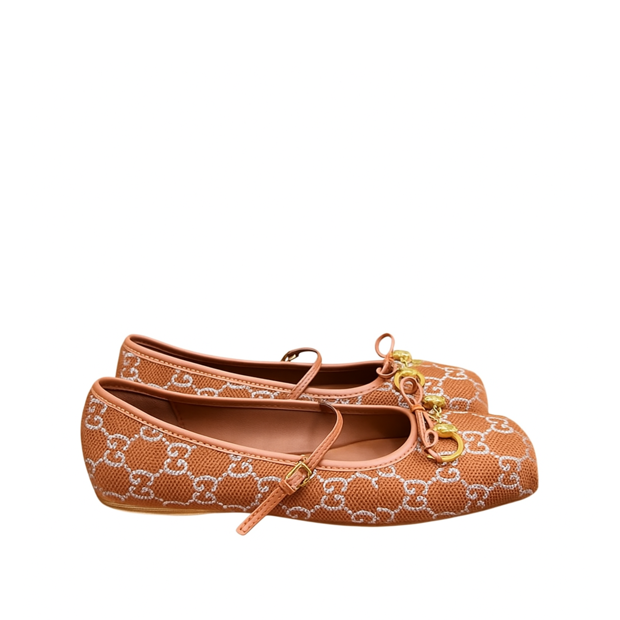 Gucci Women’S Horsebit Ballet Flat Orange