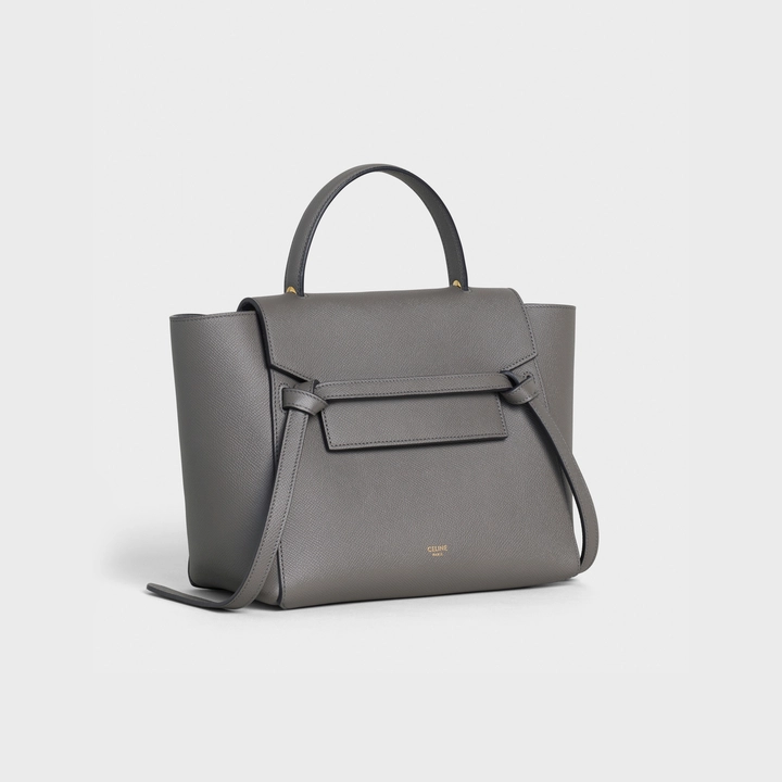 MICRO BELT BAG IN GRAINED CALFSKIN GREY