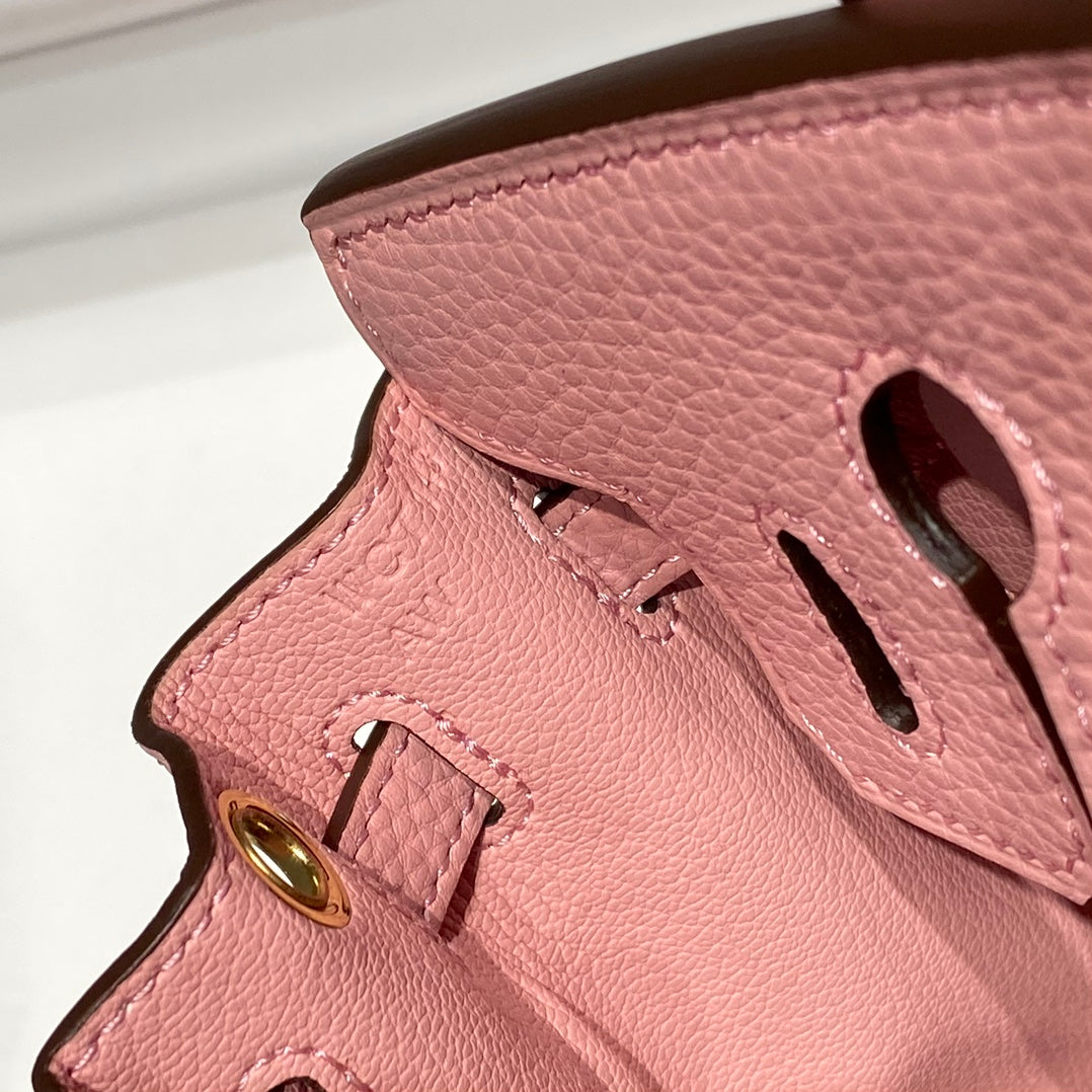 Hermes Birkin 20Cm Rose Confetti Togo Leather Gold Hardware
