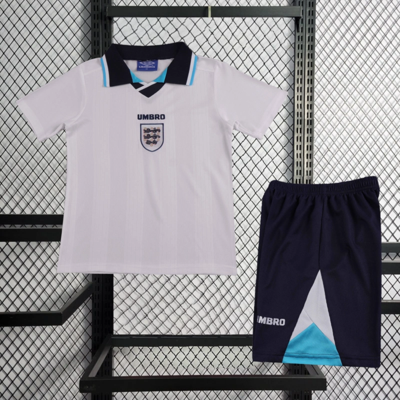 Retro kids 1996 England KIDS Home SHEARER GASCOIGNE PEARCE Football jersey retro