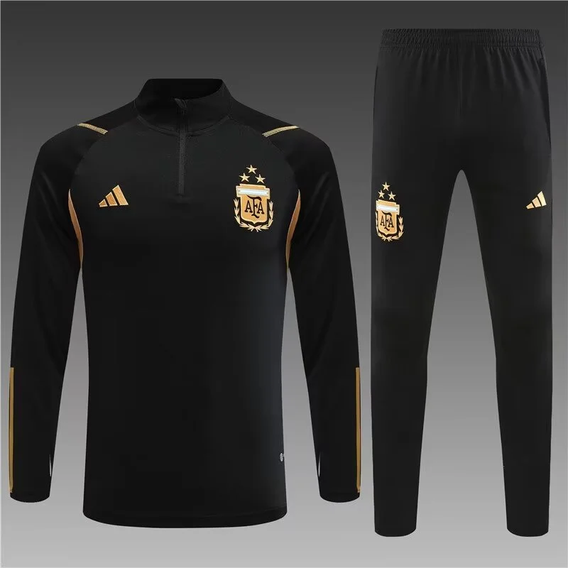 2023/2024 Argentina half training uniform black jersey set