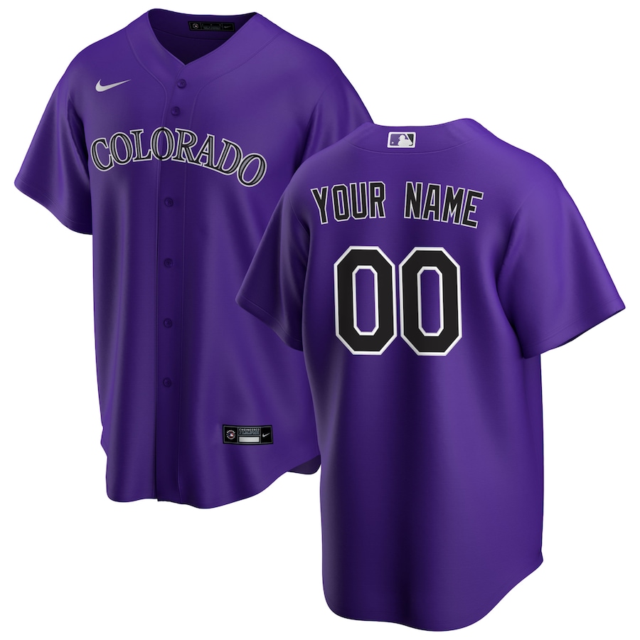 Colorado Rockies Alternate Custom Jersey Purple