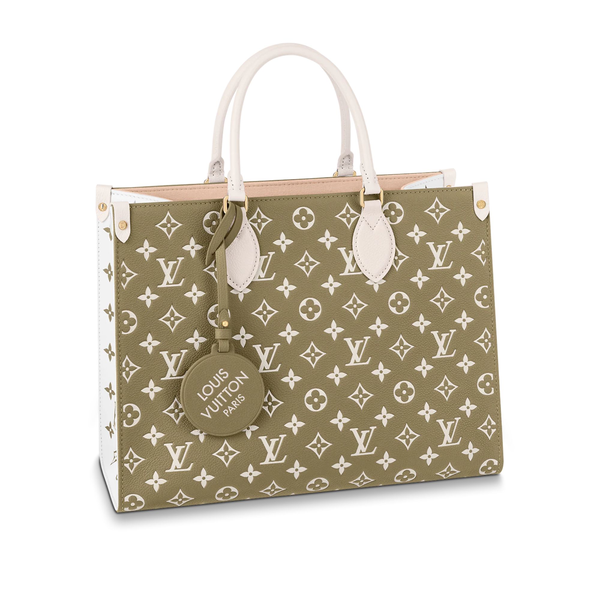 Louis Vuitton Onthego MM Tote Monogram Empreinte ‘Kaki Beige’ 35cm