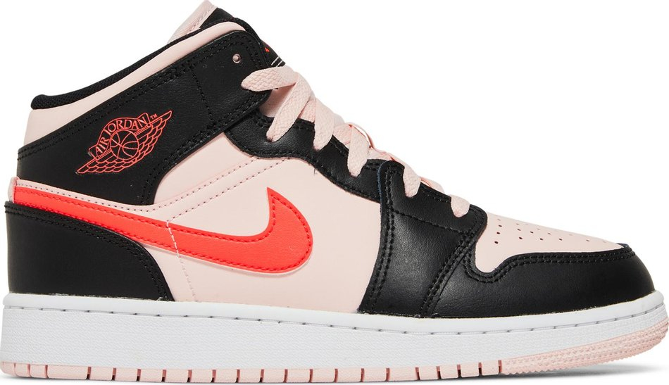 Air Jordan 1 Mid GS Black Pink Crimson 554725-604