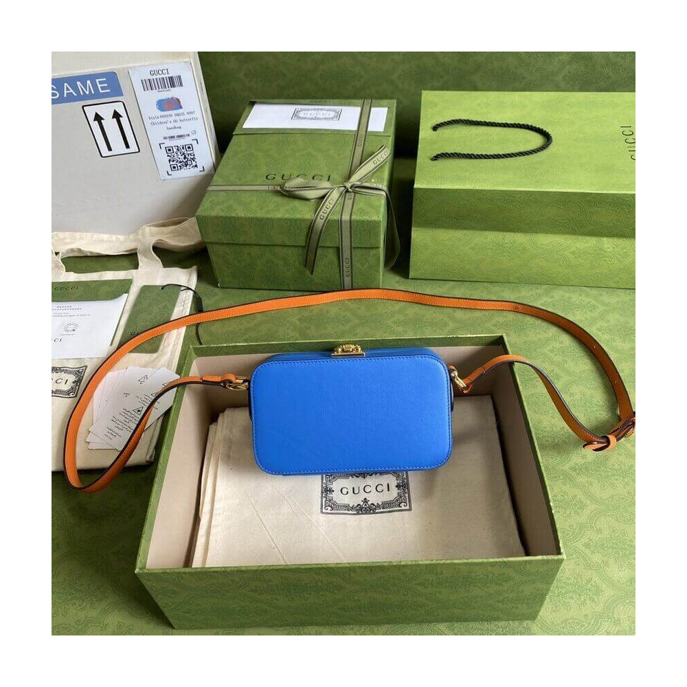 Gucci Interlocking G Mini Bag in Blue Leather