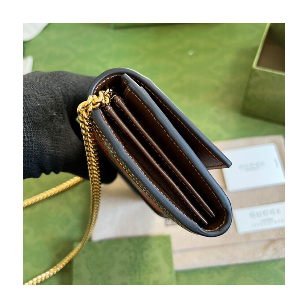 Gucci Jackie 1961 Chain Wallet With Geometric Print 19cm