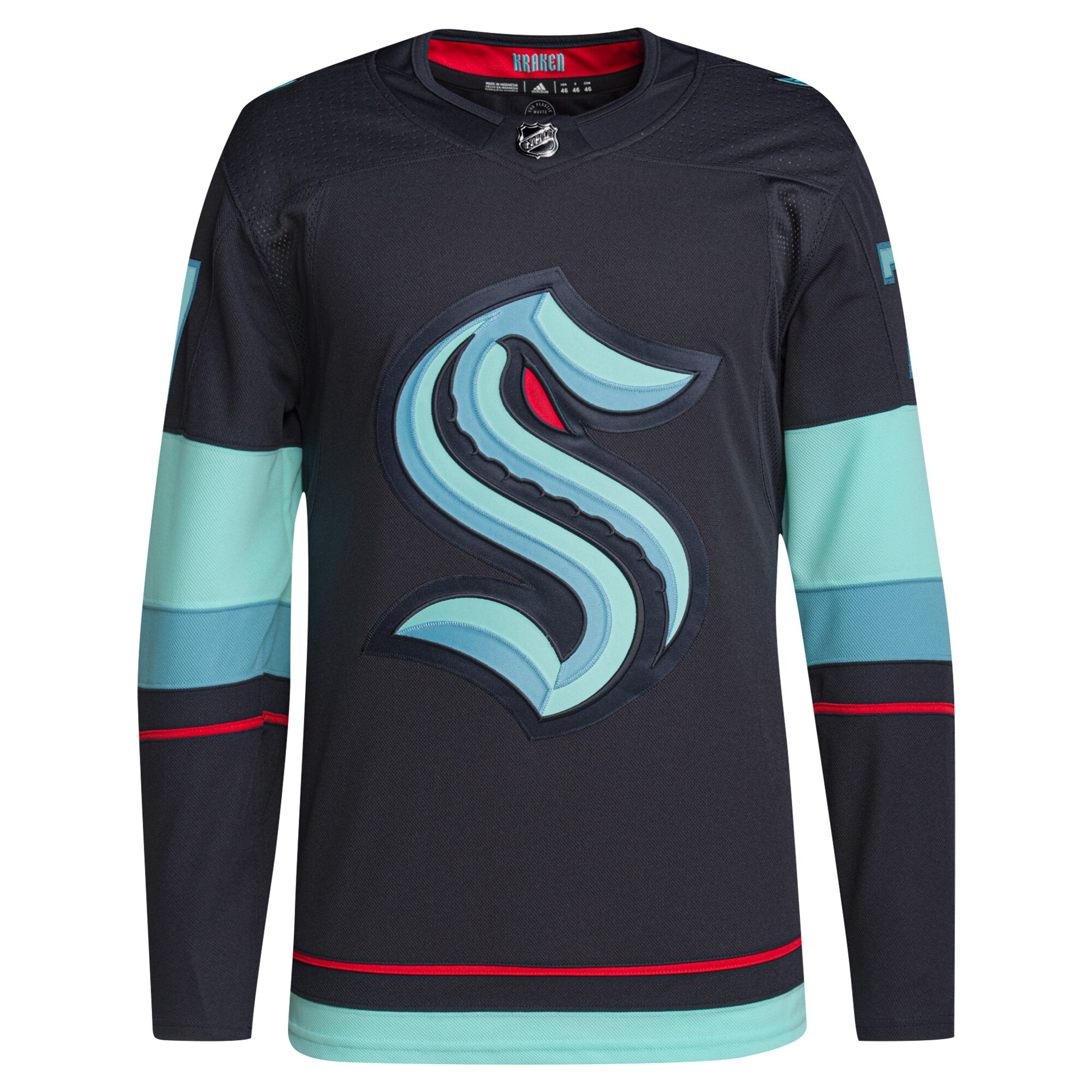 Jordan Eberle Seattle Kraken adidas Home Primegreen Authentic Pro Player Jersey – Deep Sea Blue