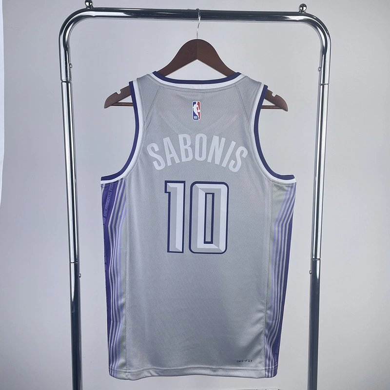 2023 MBA Sacramento Kings 10 Sabonis Basketball Jersey
