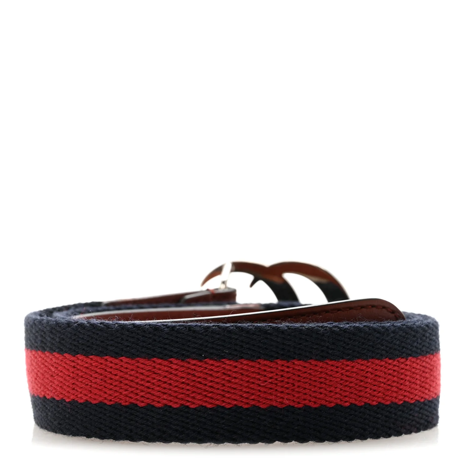Calfskin Nylon Double G Web Kids Belt L Red