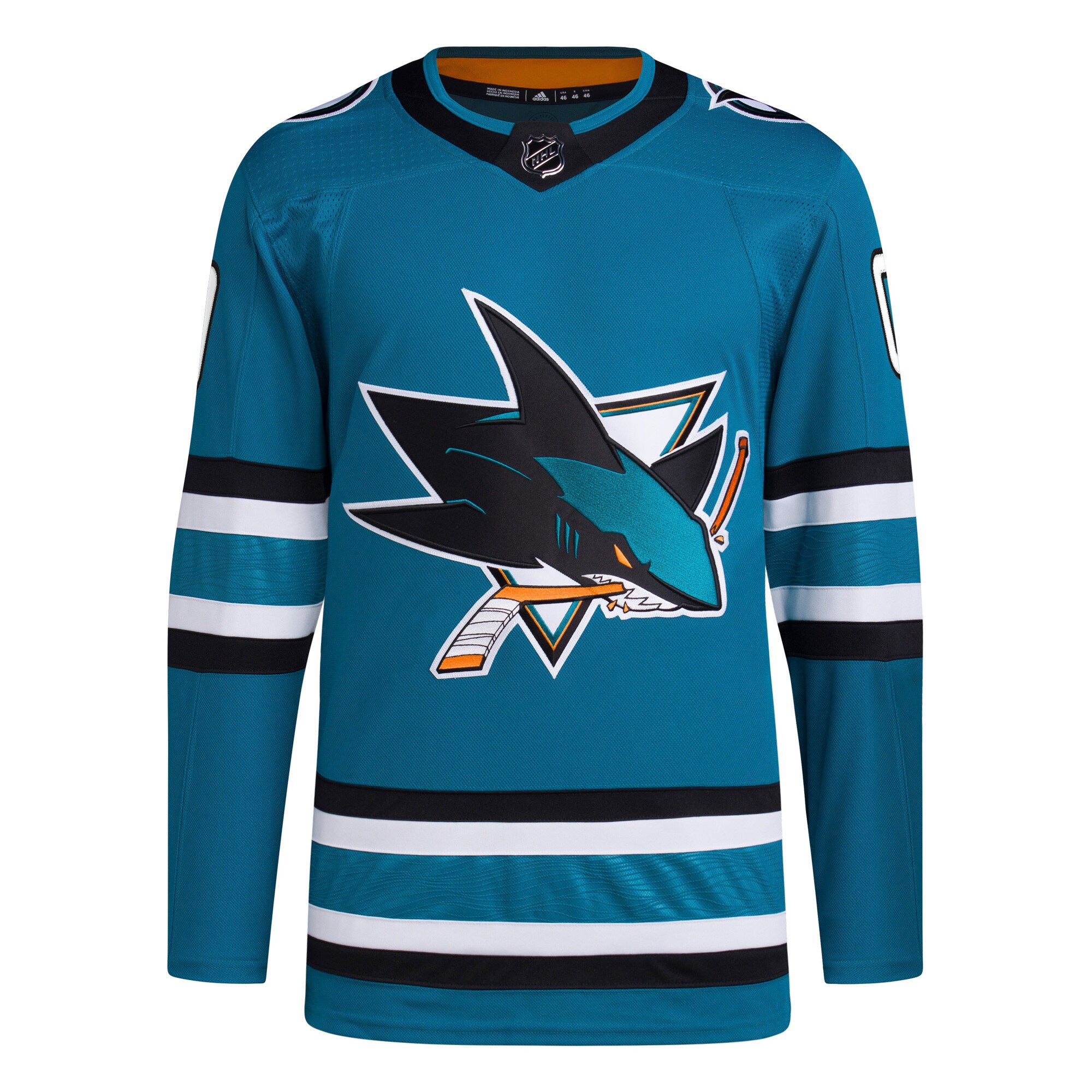 San Jose Sharks adidas  Home  Primegreen Authentic Custom Jersey – Teal