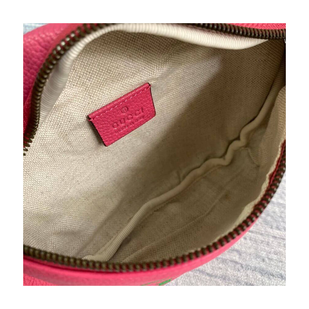 Gucci Print Small Belt Bag Waist Body Rose Red