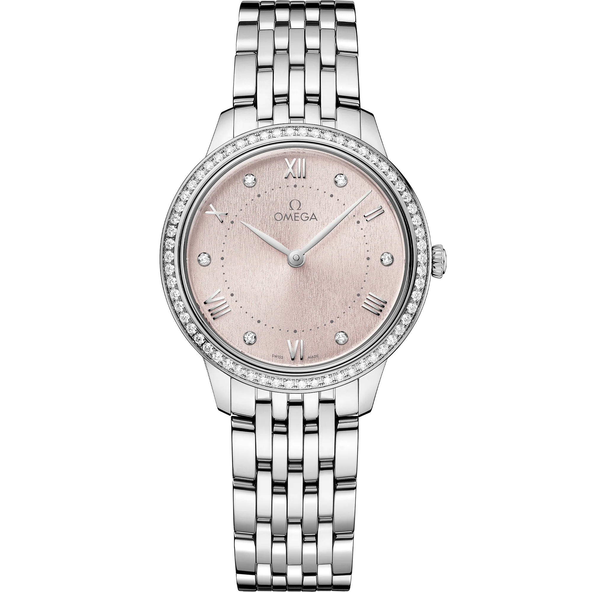 Omega De Ville Prestige, Stainless Steel and Diamond-set, 30mm Quartz 434.15.30.60.52.001