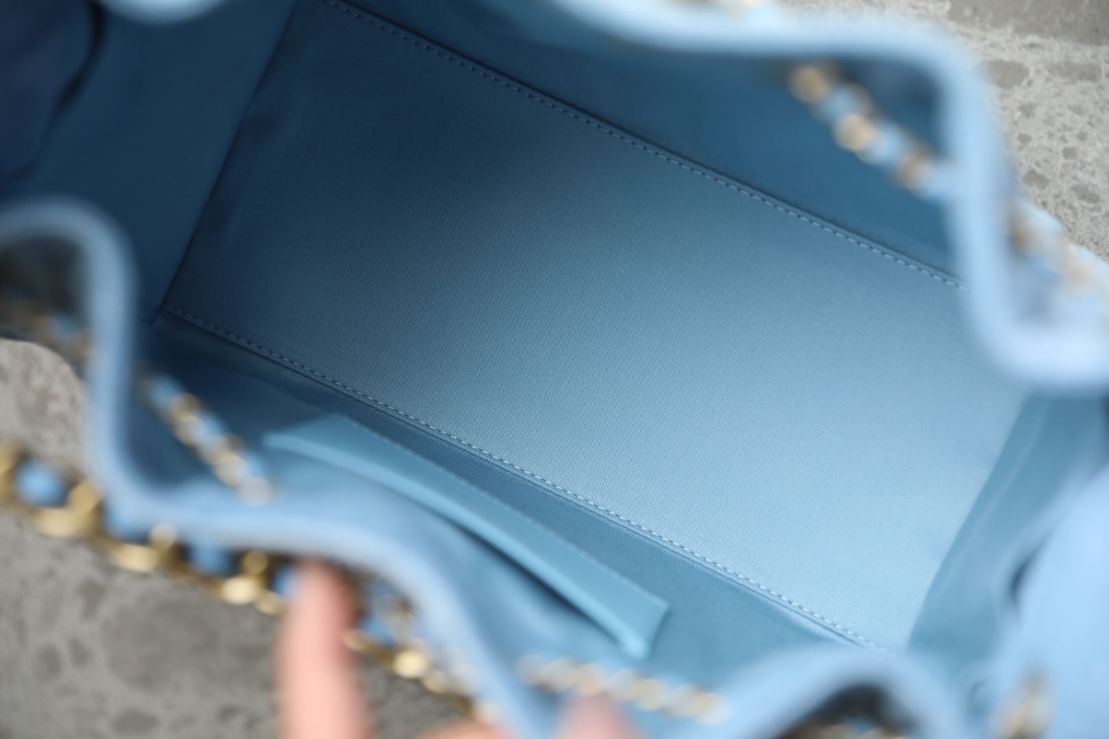 Chanel 25 Small Handbag Crossbody Bag Blue 30cm