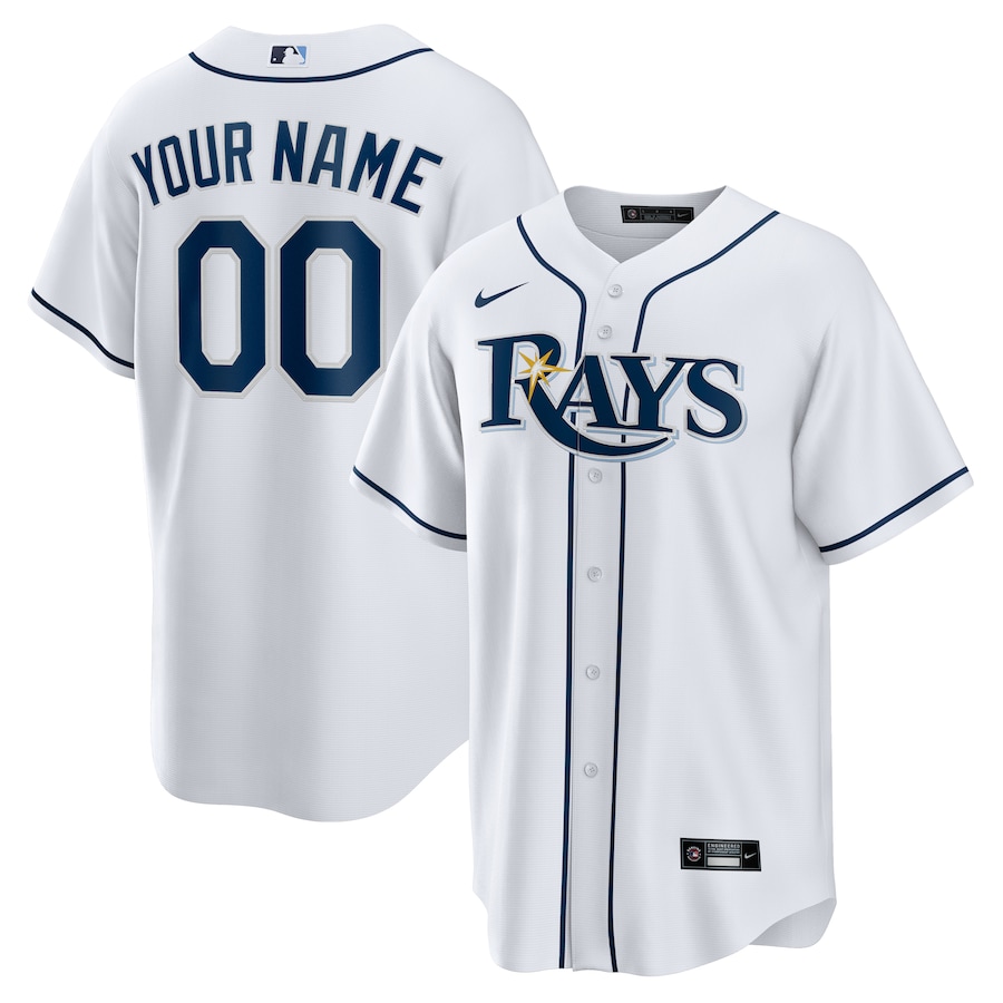 Tampa Bay Rays Home Custom Jersey White