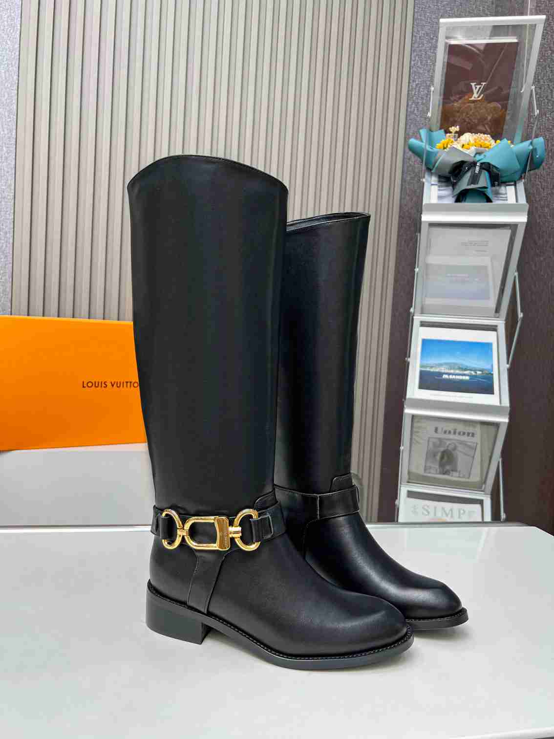 Louis Vuitton Westside Flat High Boot Black 1Ac6V8