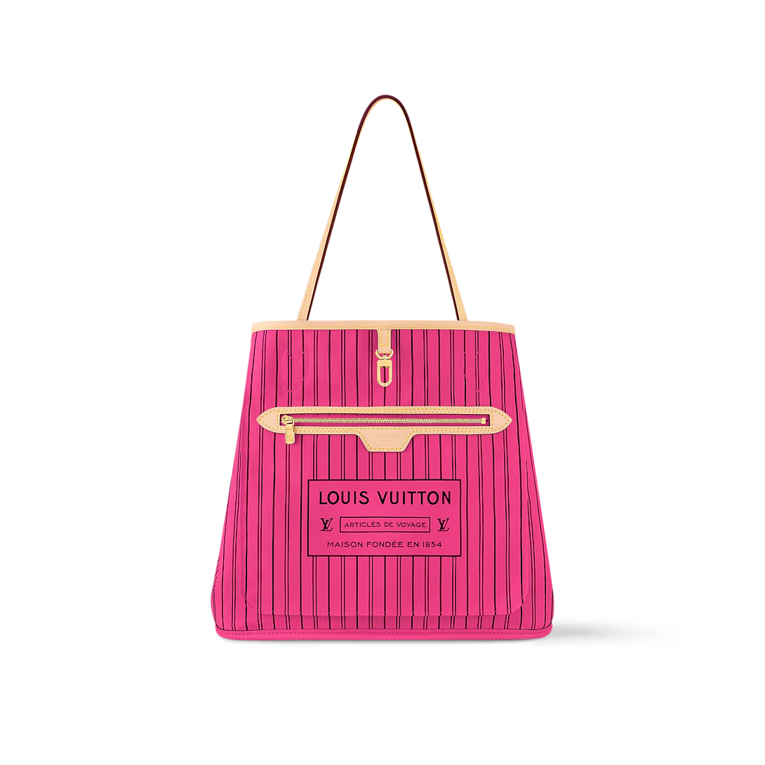 Louis Vuitton LV Neverfull Bandoulière Inside Out Mm Rose 31Cm M12257