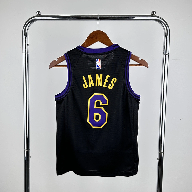 2024 NBA Lakers KIDS 6 JAMES Basketball Jersey